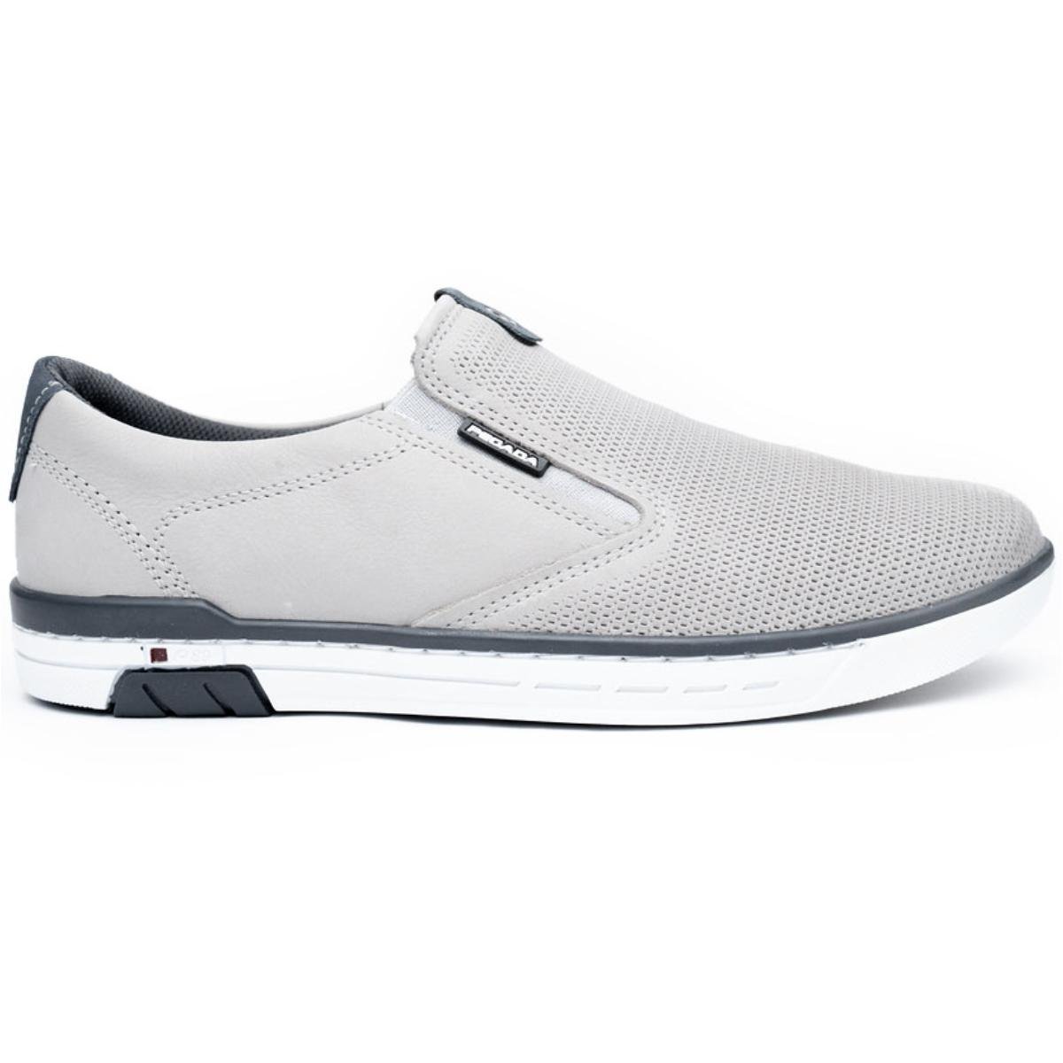 Mocassim Couro Pegada Rustic Masculino - Cinza Cinza 2