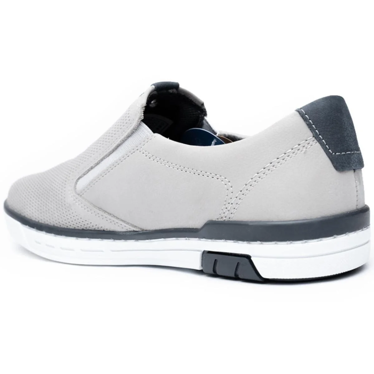 Mocassim Couro Pegada Rustic Masculino - Cinza Cinza 4