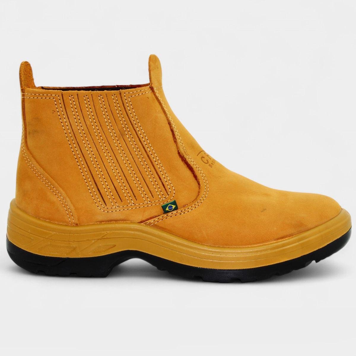 Botina Couro Flex 954 Masculina - Bege Bege 2