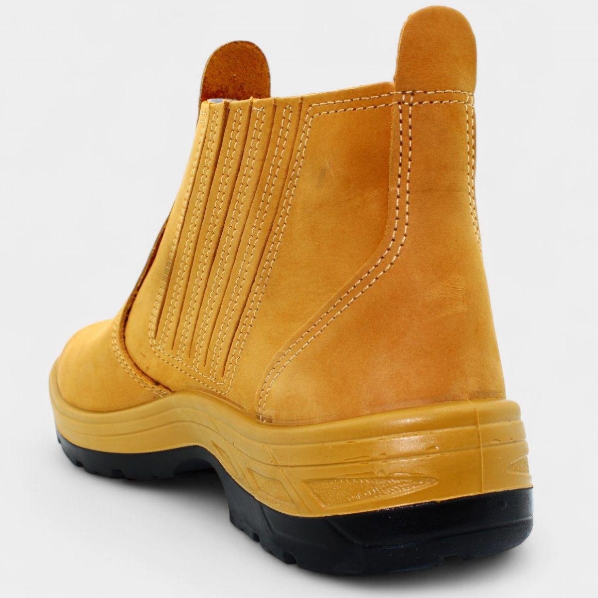 Botina Couro Flex 954 Masculina - Bege Bege 4