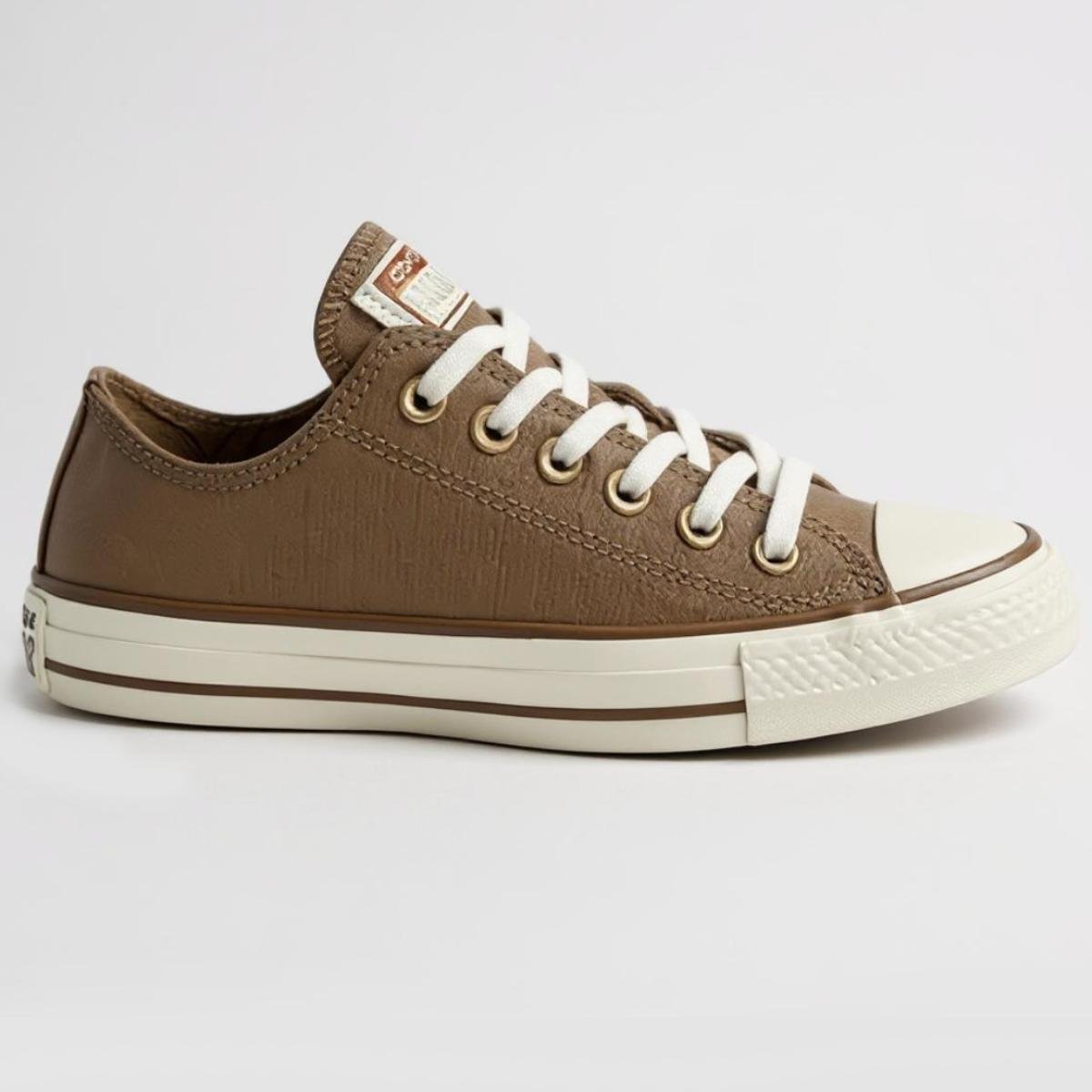 Tênis Converse Chuck Taylor All Star Summer Metals - Marrom e Bege Caqui 2