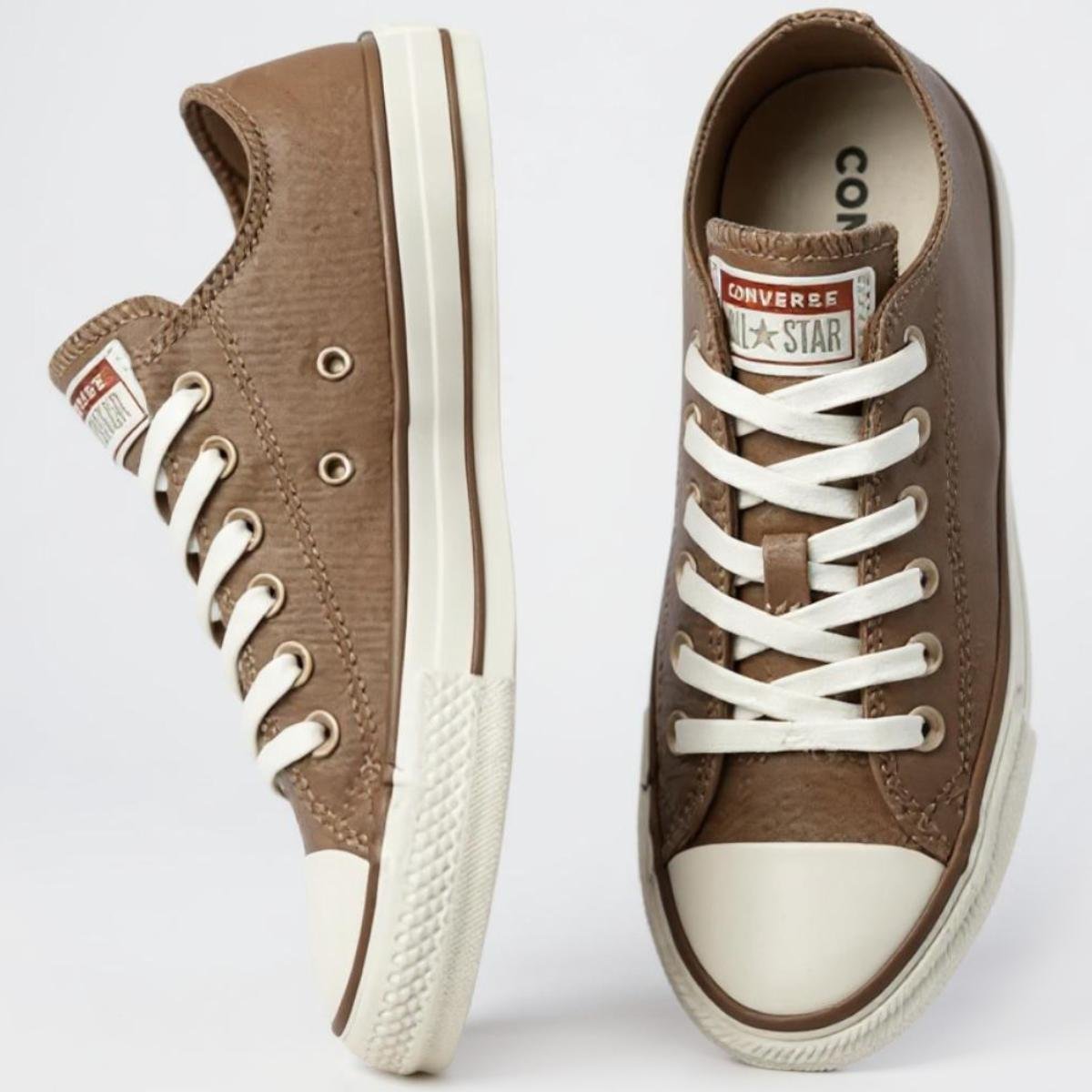 Tênis Converse Chuck Taylor All Star Summer Metals - Marrom e Bege Caqui 3