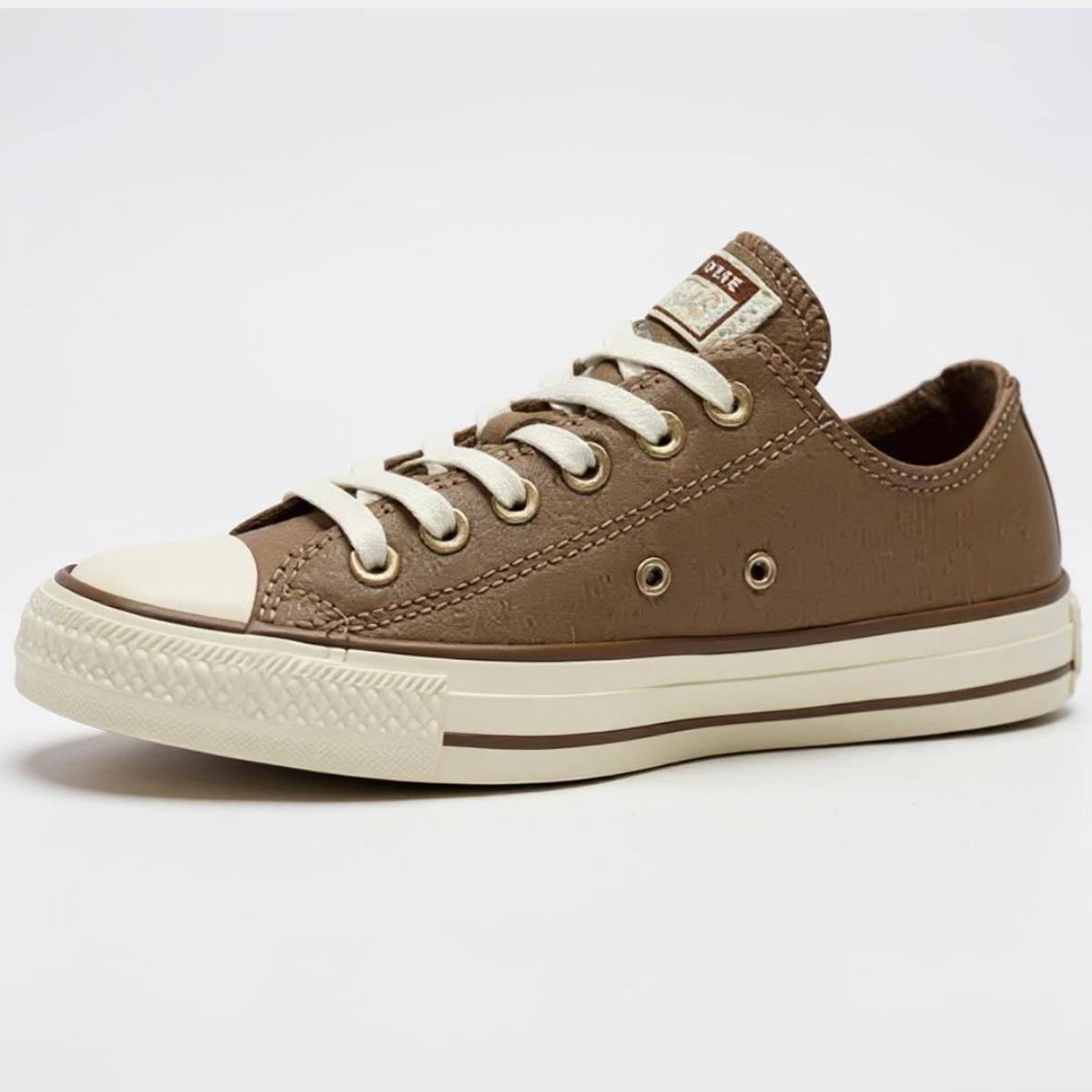 Tênis Converse Chuck Taylor All Star Summer Metals - Marrom e Bege Caqui 4