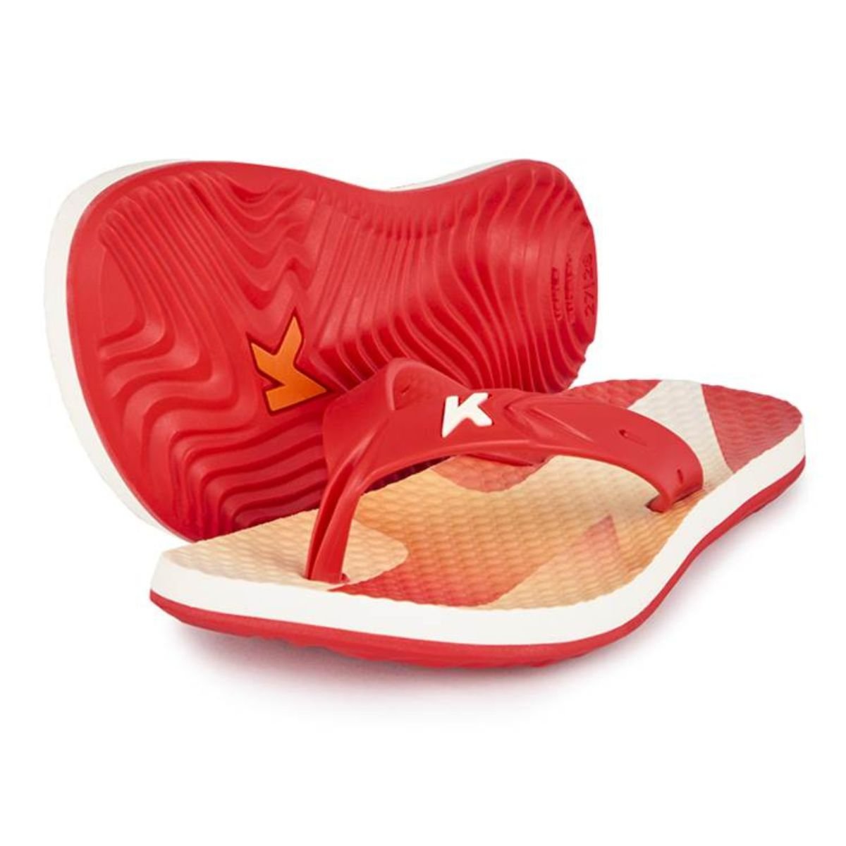 Chinelo Infantil Kenner Summer Clean Kids - Vermelho e Amarelo