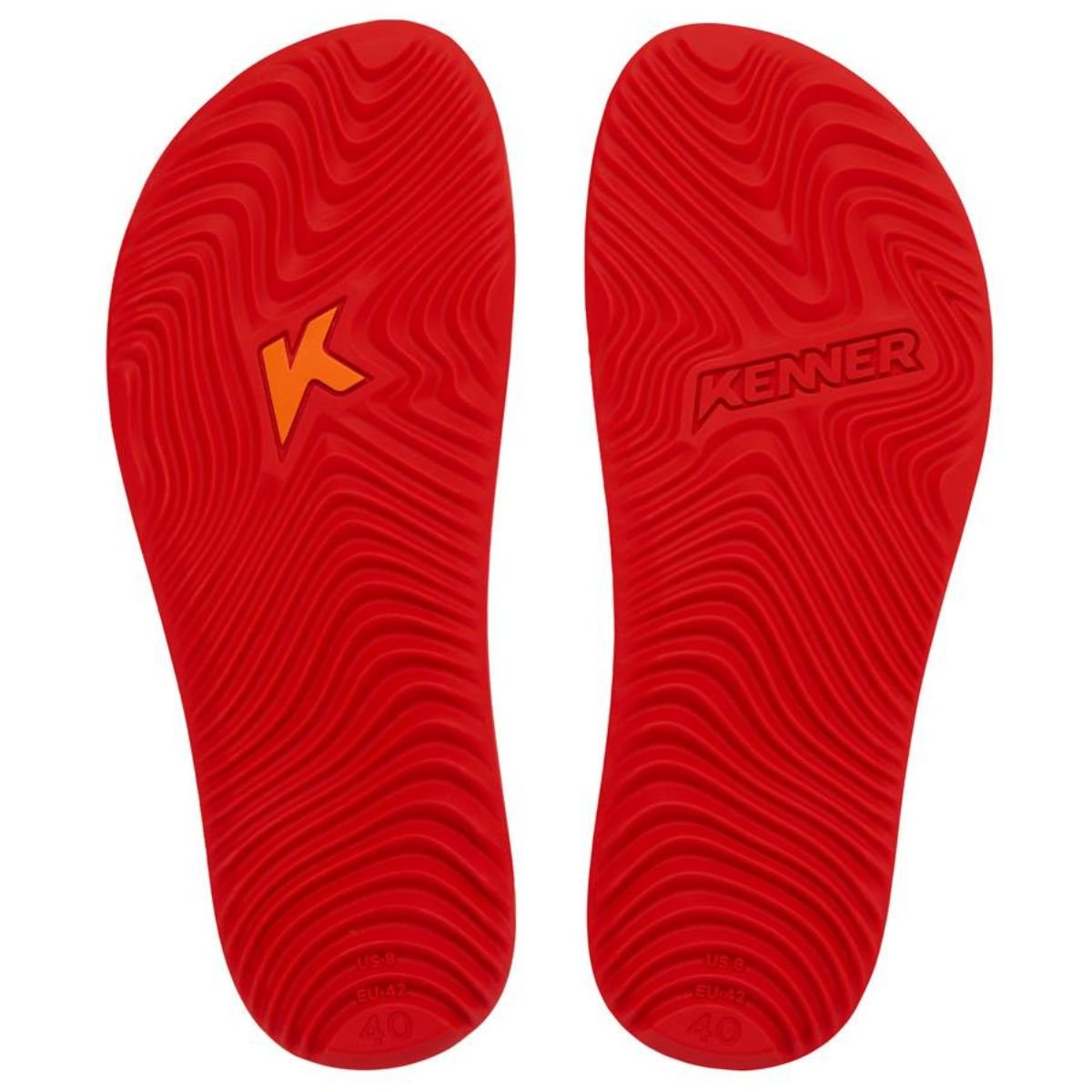 Chinelo Infantil Kenner Summer Clean Kids - Vermelho e Amarelo Vermelho 5