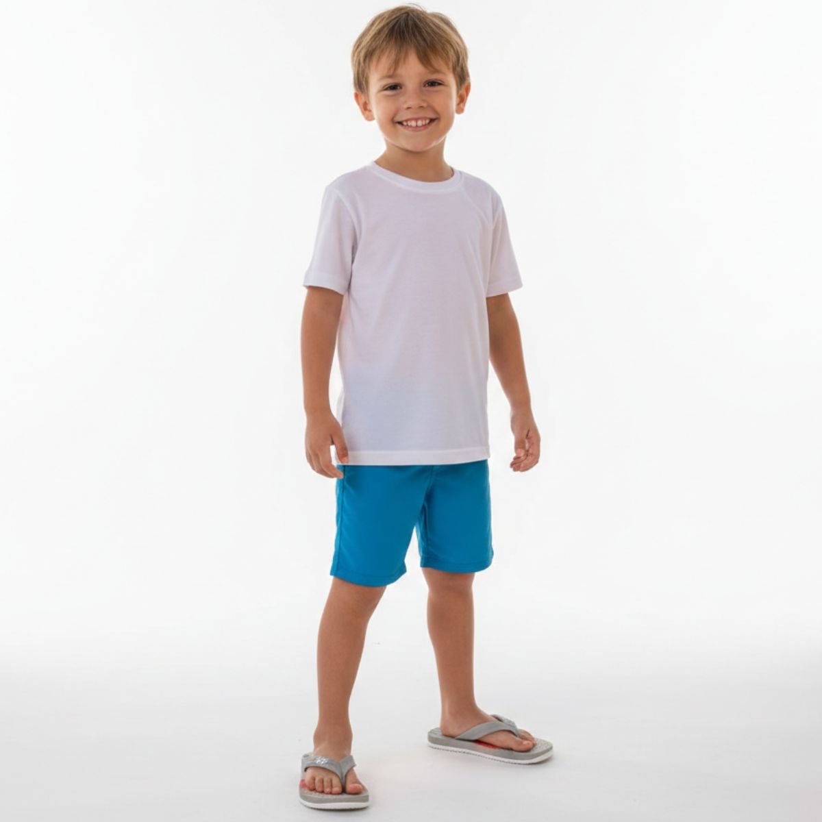 Chinelo Infantil Kenner Summer Listra Kids - Cinza e Laranja Cinza 5