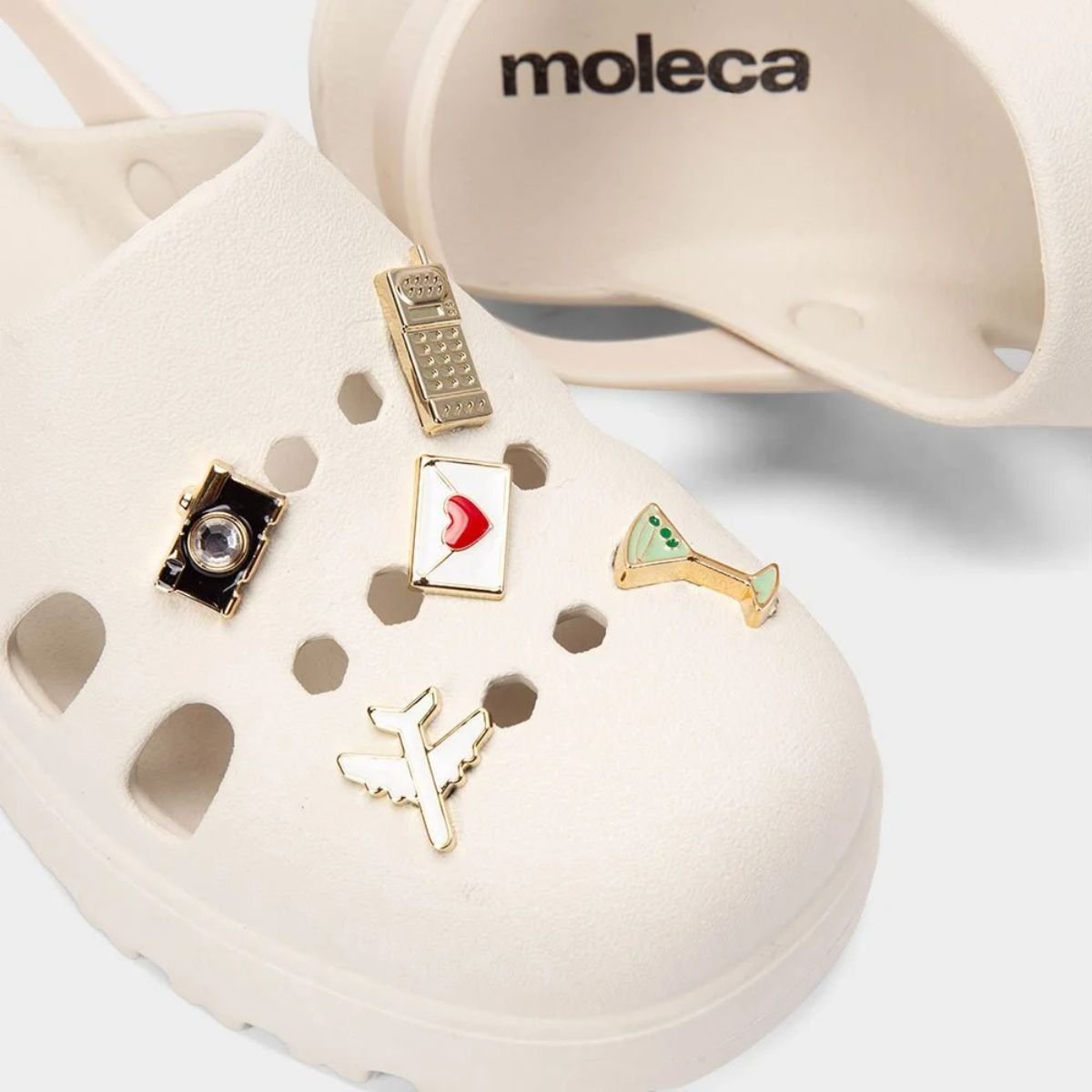 Babuche Moleca Salto Tratorado Pin Feminina - Off White Off White 3
