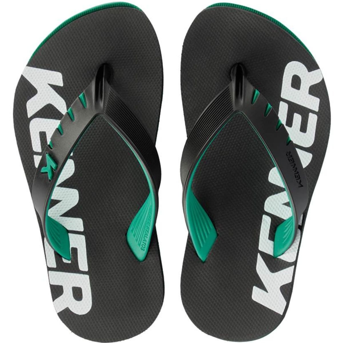 Chinelo Infantil Kenner Red Kids - Preto e Verde Preto/Verde 2