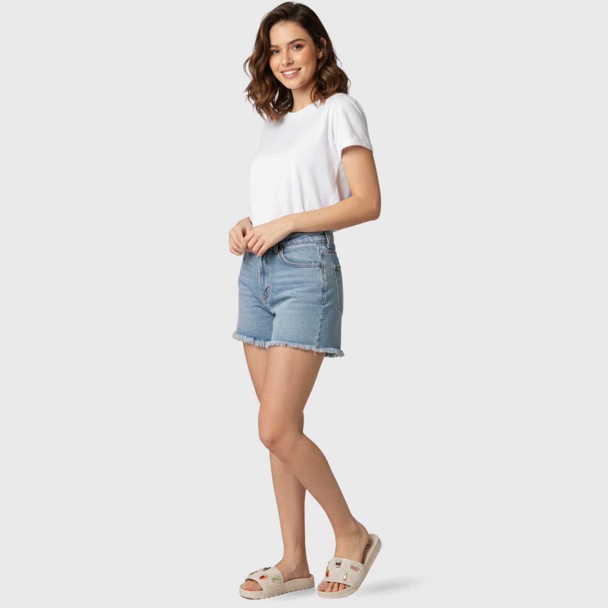 Chinelo Moleca Slide Pins Feminino - Off White Off White 6