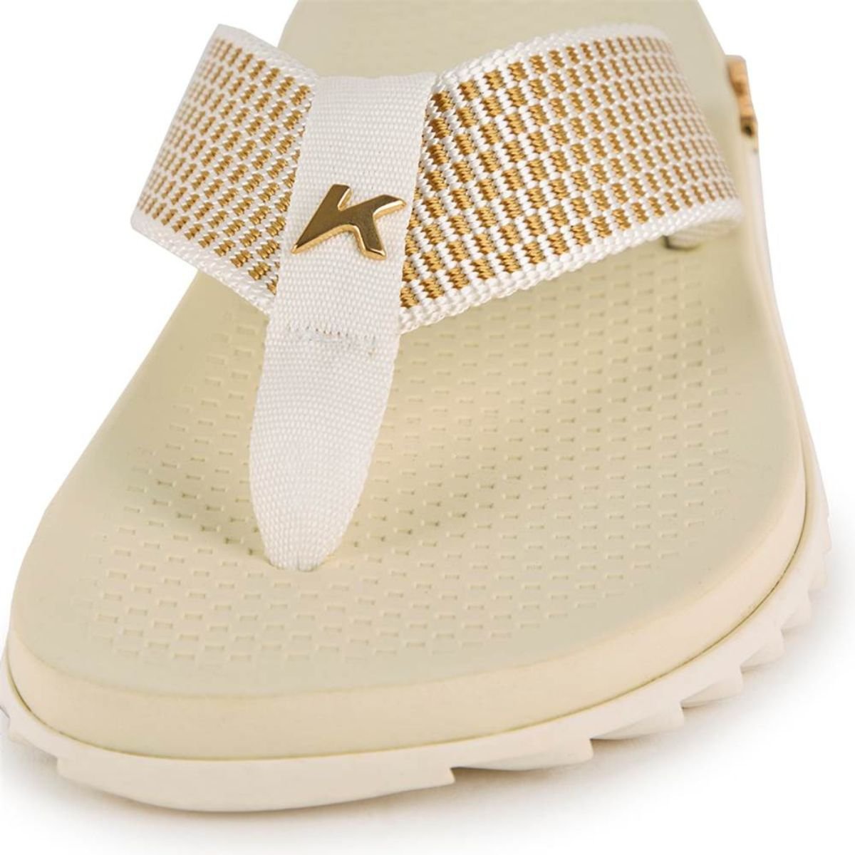 Chinelo Kenner Kivah K-Pro Dots Masculino - Branco Bege 4
