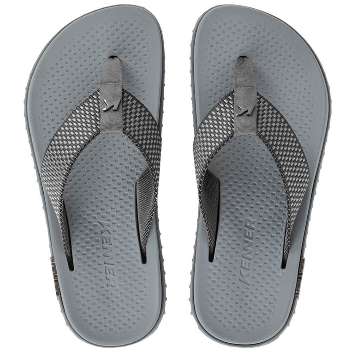 Chinelo Kenner Kivah K-Pro Dots Masculino - Cinza Cinza 3