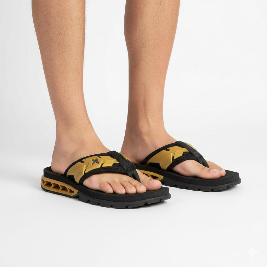 Chinelo Kids Kenner Rakka Ultra Force Infantil - Preto e Dourado Preto 5