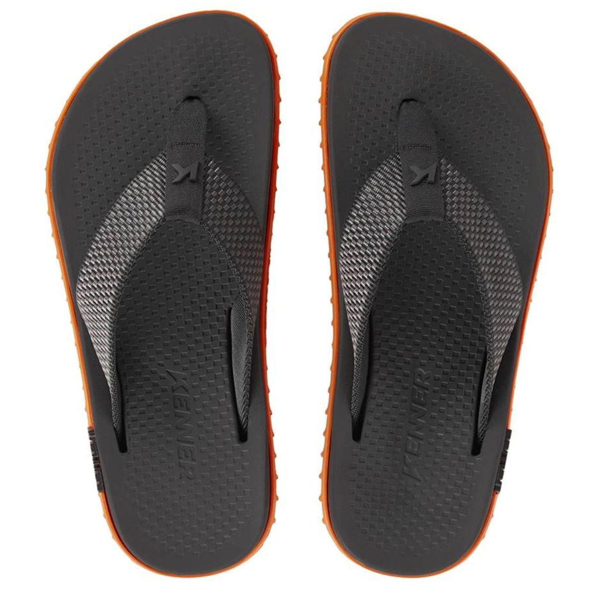 Chinelo Kenner Kivah K-Pro Dots Masculino - Preto e Laranja Preto 3