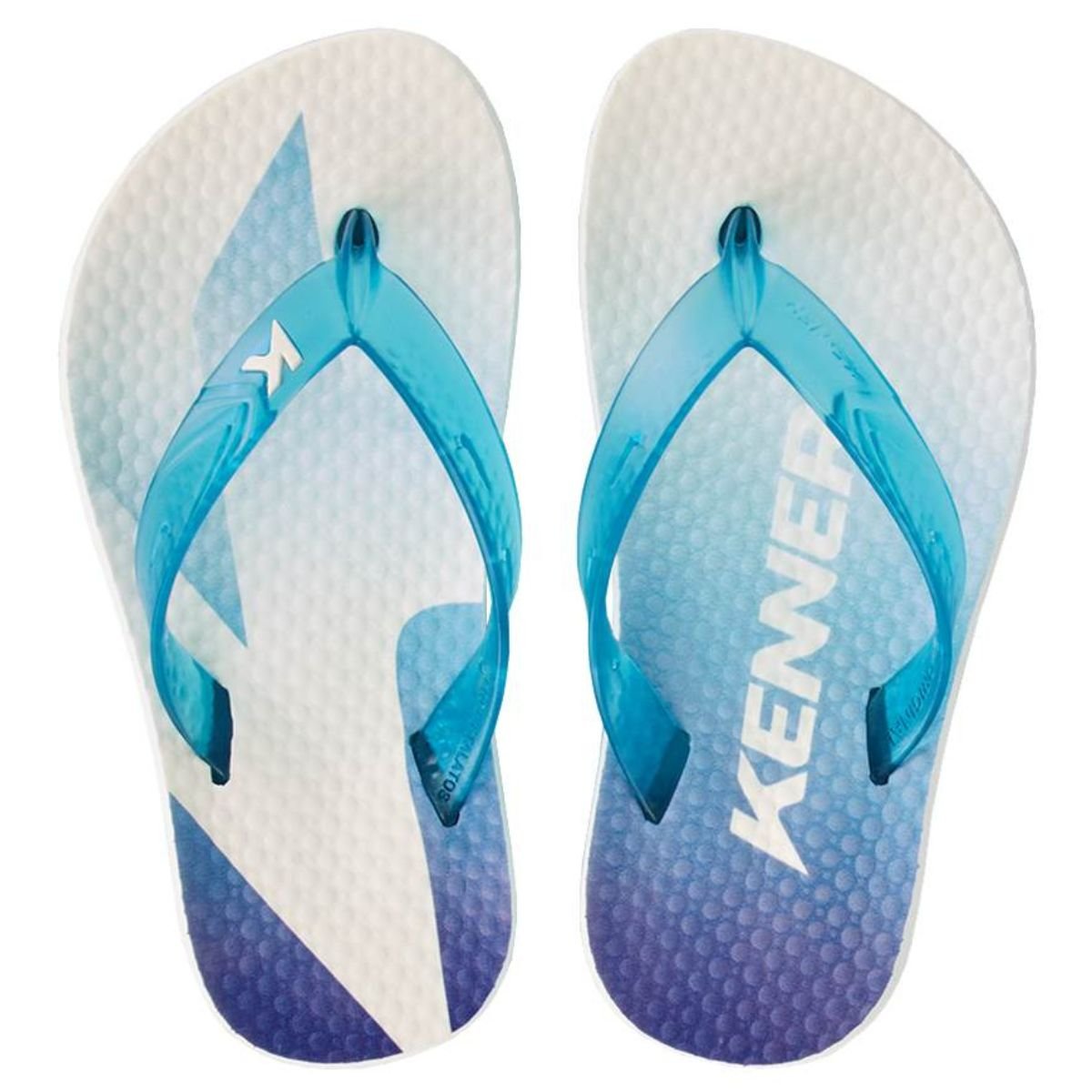 Chinelo Infantil Kenner Summer Clean Kids - Branco e Azul Branco 3