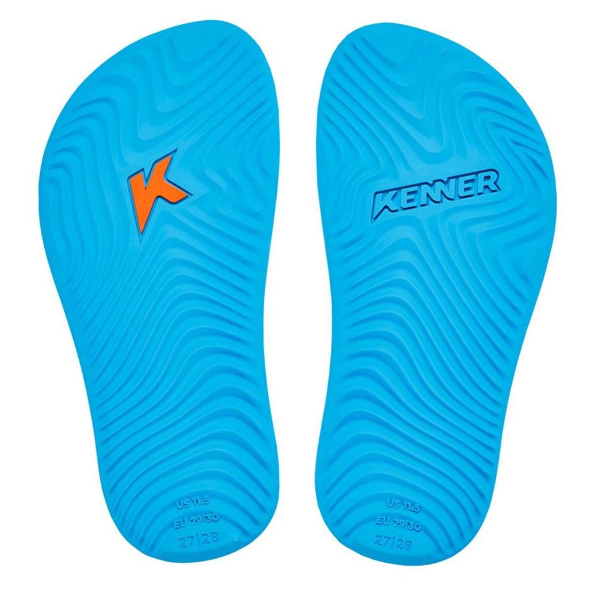 Chinelo Infantil Kenner Summer Clean Kids - Branco e Azul Branco 5