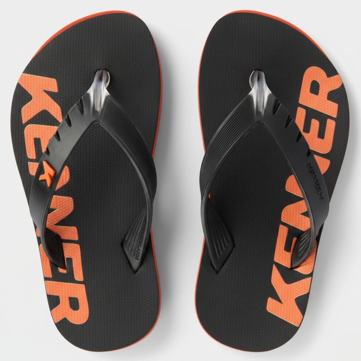 Chinelo Infantil Kenner Red Menino - Preto e Laranja Preto 3