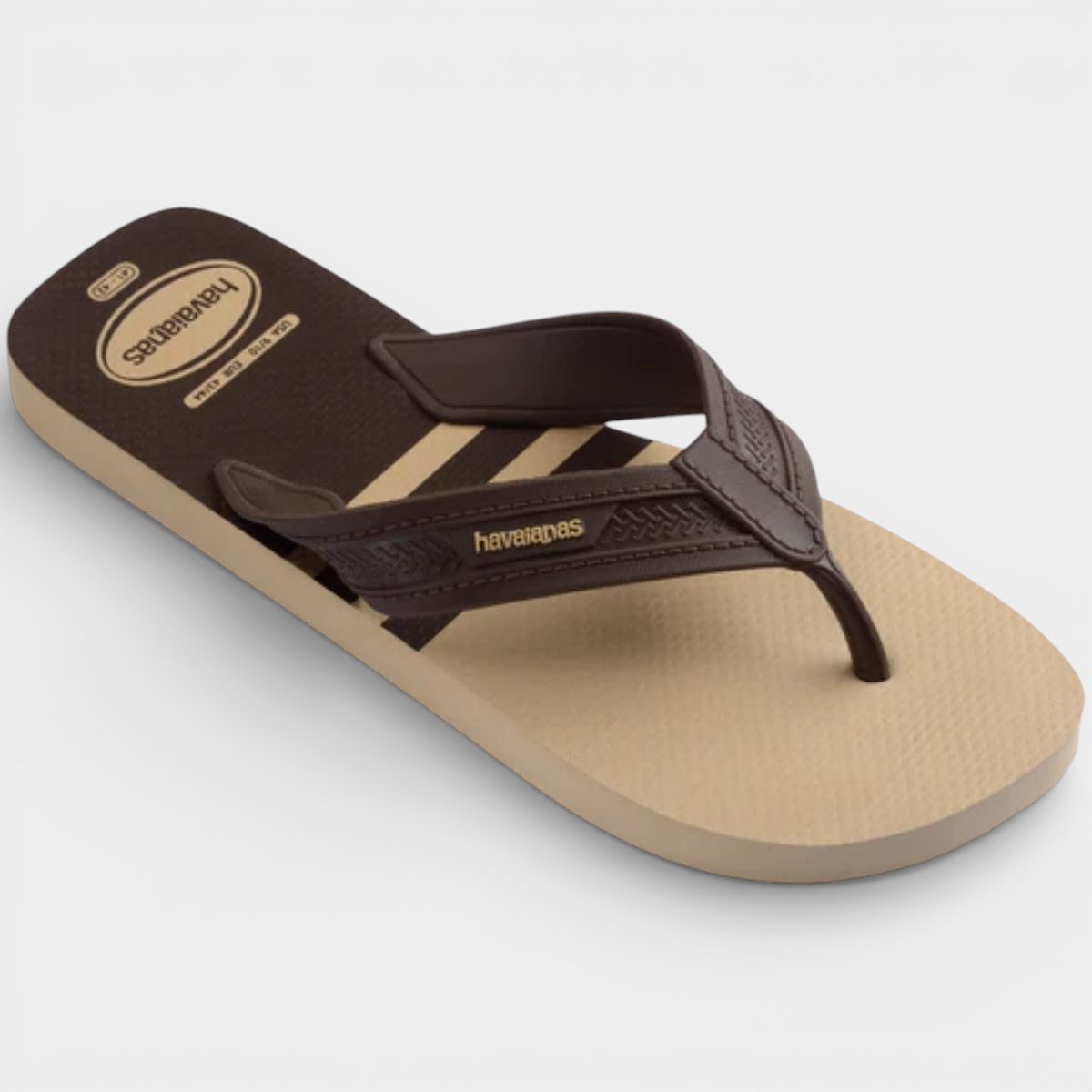 Chinelo Havaianas City Basic Fc Masculino - Bege e Marrom Bege 2
