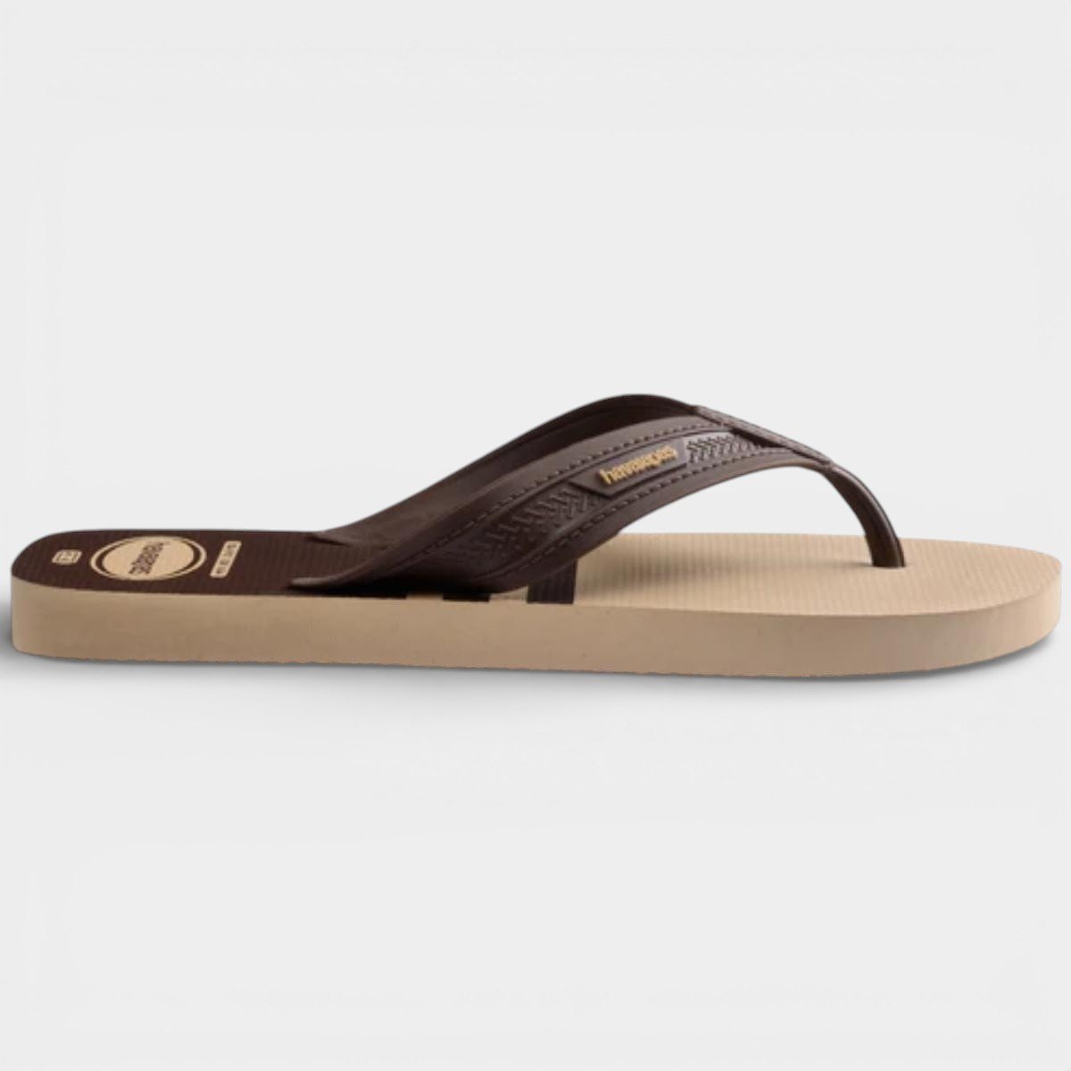 Chinelo Havaianas City Basic Fc Masculino - Bege e Marrom Bege 3