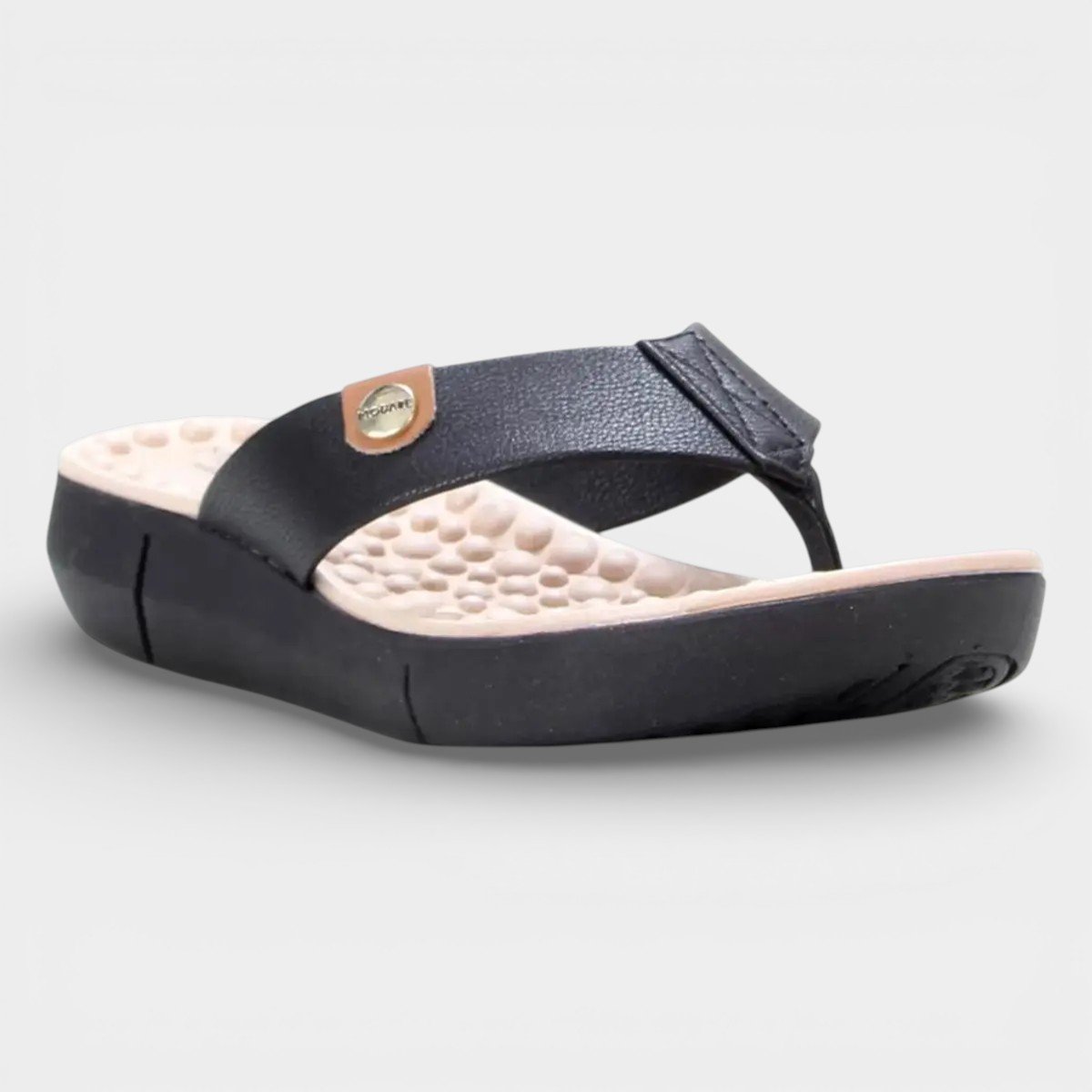 Chinelo Modare Floater Confort Flex Feminino - Preto e Bege