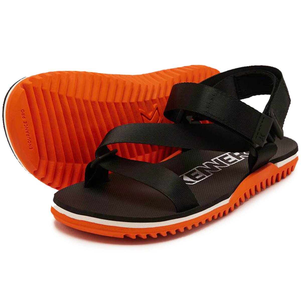 Sandália Kenner Pro Trekking NK6 Masculina - Preto e Laranja