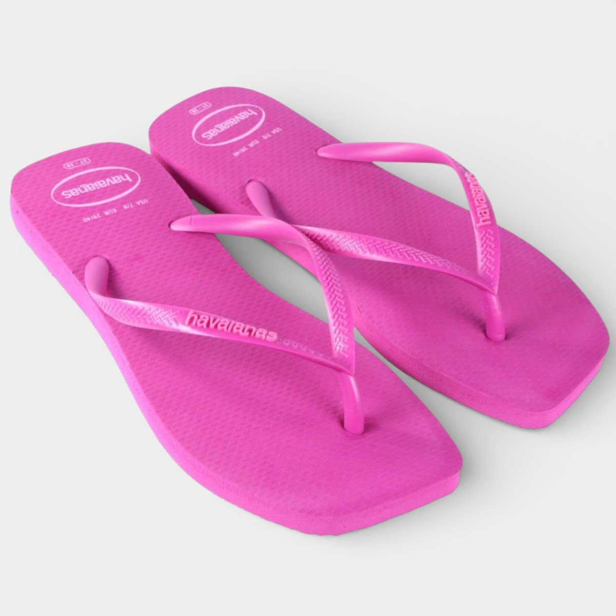 Chinelo Havaianas Slim Square Logo Pop Up Feminino - Magenta Rosa 2