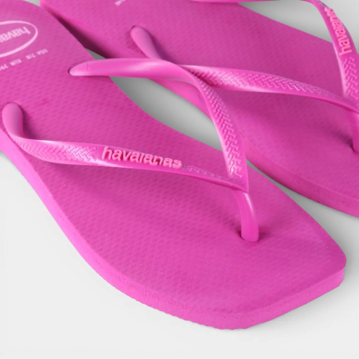 Chinelo Havaianas Slim Square Logo Pop Up Feminino - Magenta Rosa 4
