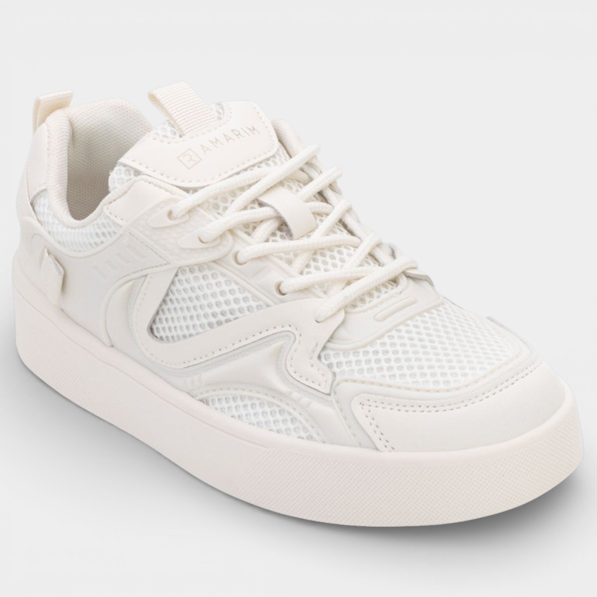 Tenis Ramarim Casual Pespontos Feminino - Off White