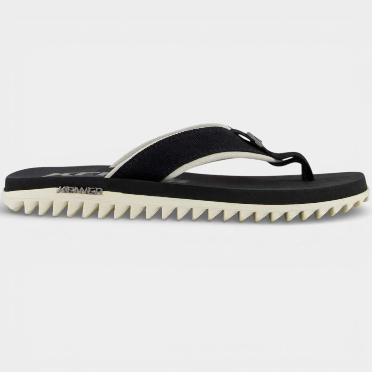 Sandália Kenner Kivah Cushy Masculina - Preto e Branco Preto 2