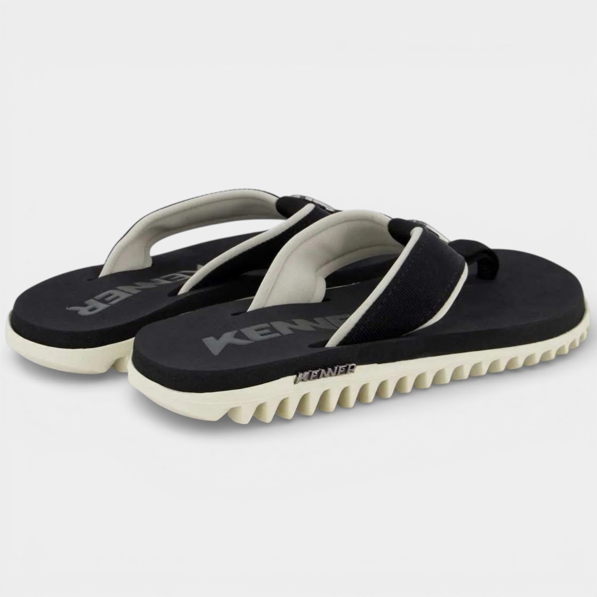 Sandália Kenner Kivah Cushy Masculina - Preto e Branco Preto 4