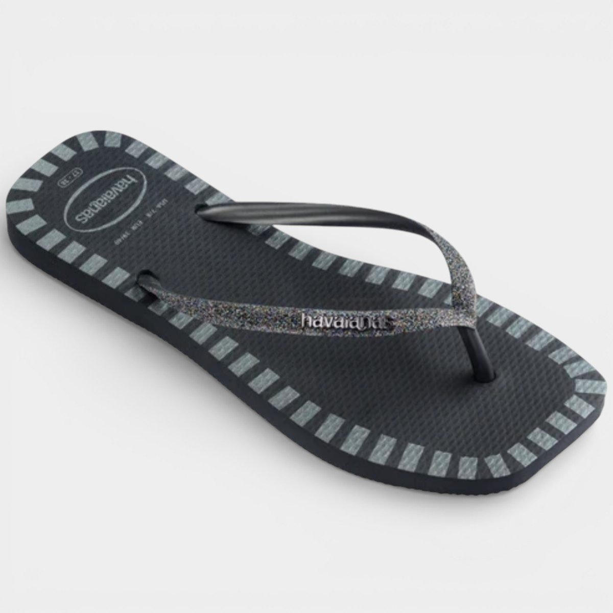 Chinelo Havaianas Slim Glitter Contour Feminino - Preto Preto 2