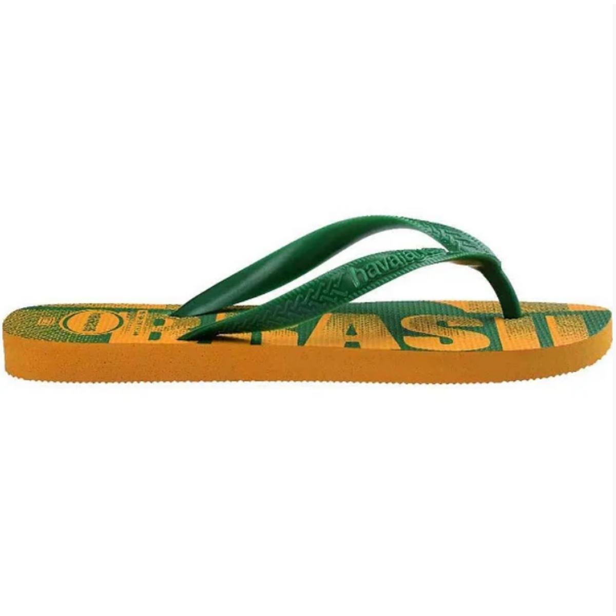 Chinelo Havaianas Vai Brasil Unissex - Amarelo Verde 3