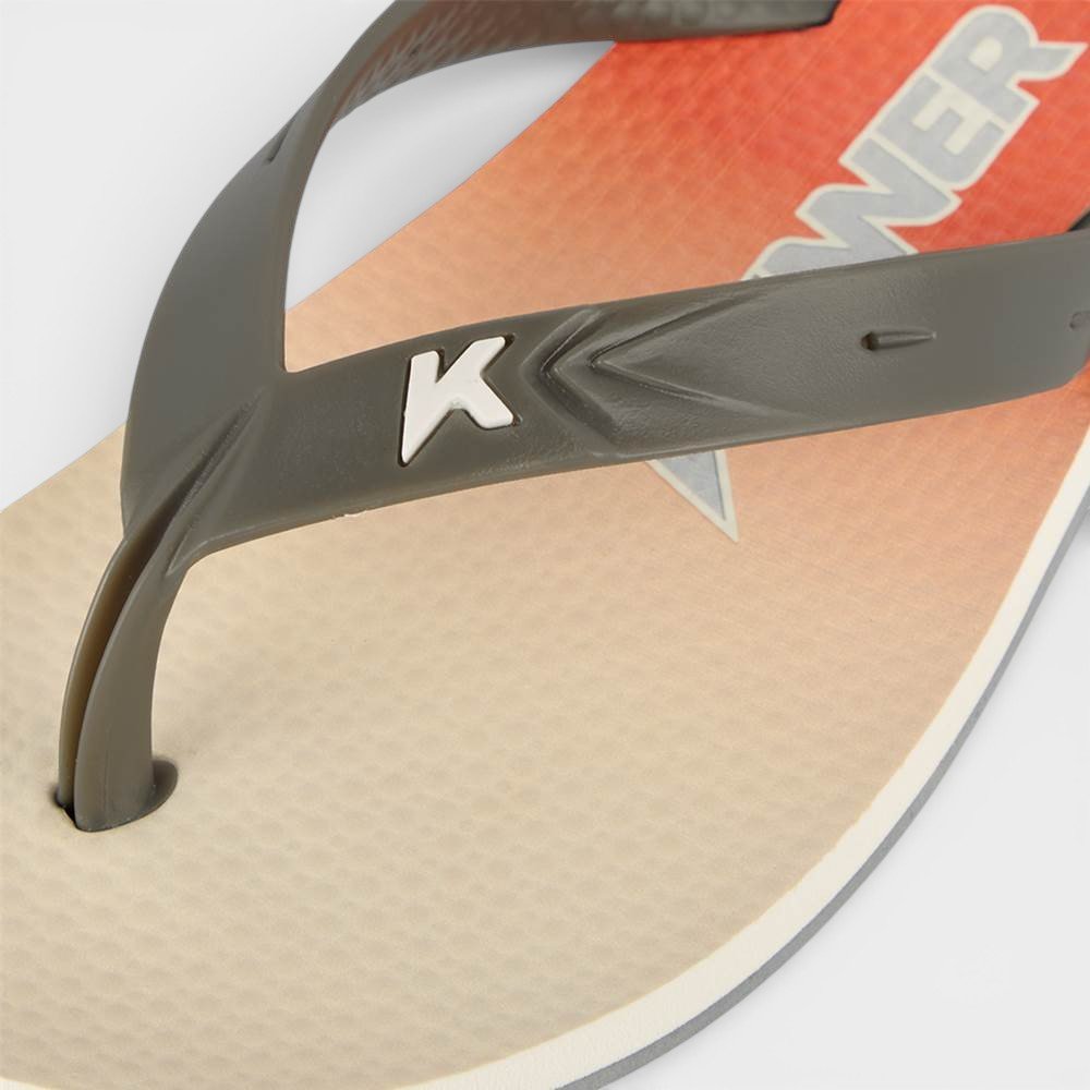 Chinelo Kenner Summer Listras Masculino - Laranja e Cinza Cinza 4