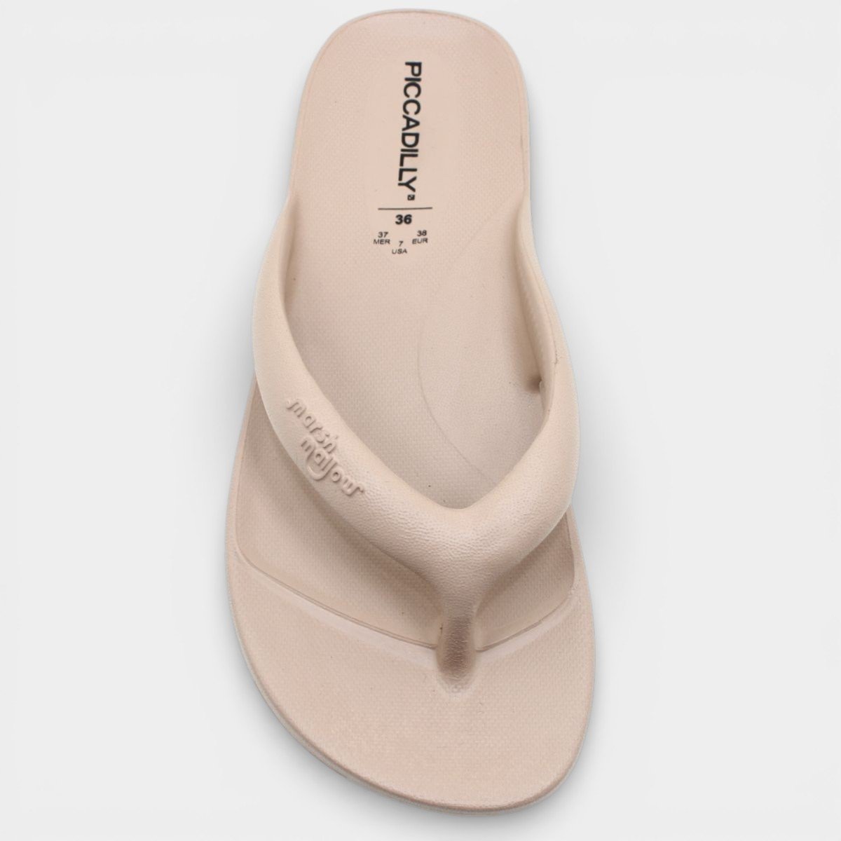 Chinelo Piccadilly Marshmallow Tratorado Feminino - Nude Bege 3