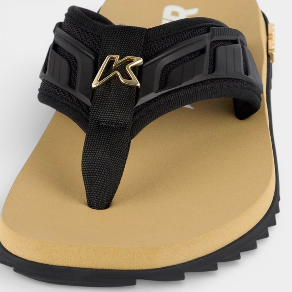 Sandália Kenner Kivah Full Force Masculina - Bege e Preto Preto 4