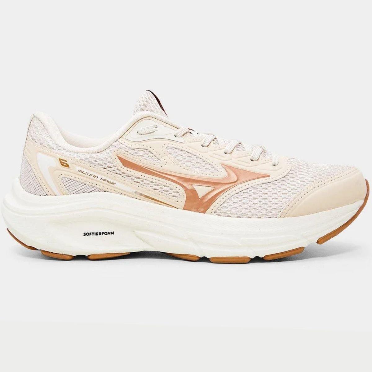 Tênis Mizuno Hawk 6 Feminino - Bege Bege 2