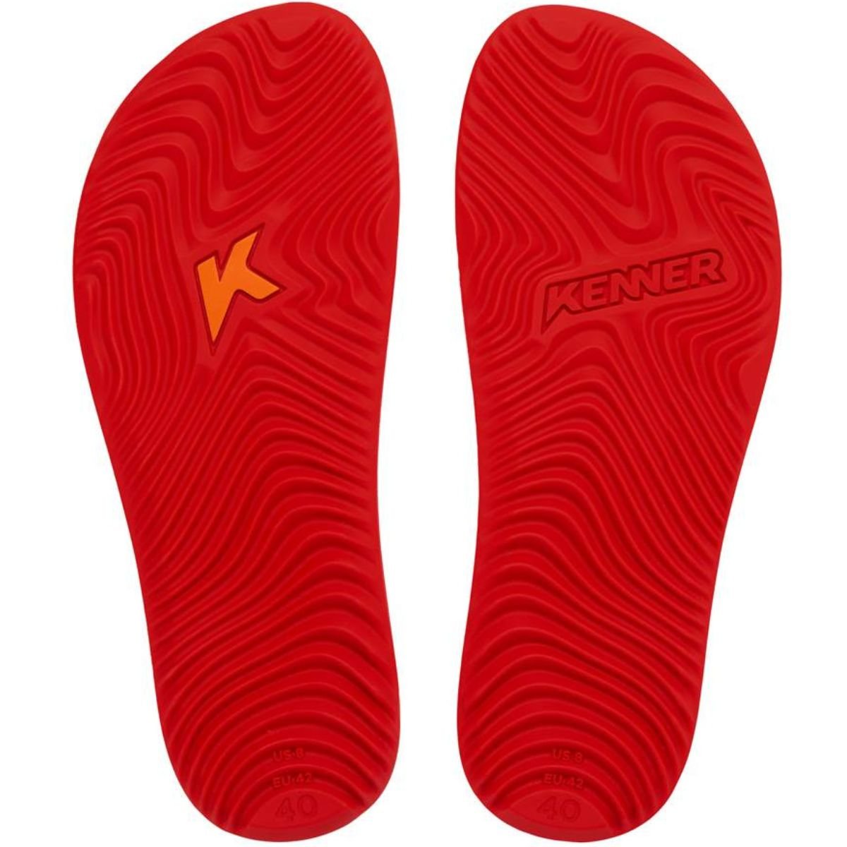 Chinelo Kenner Summer Listras Masculino - Preto e Vermelho Vermelho 5