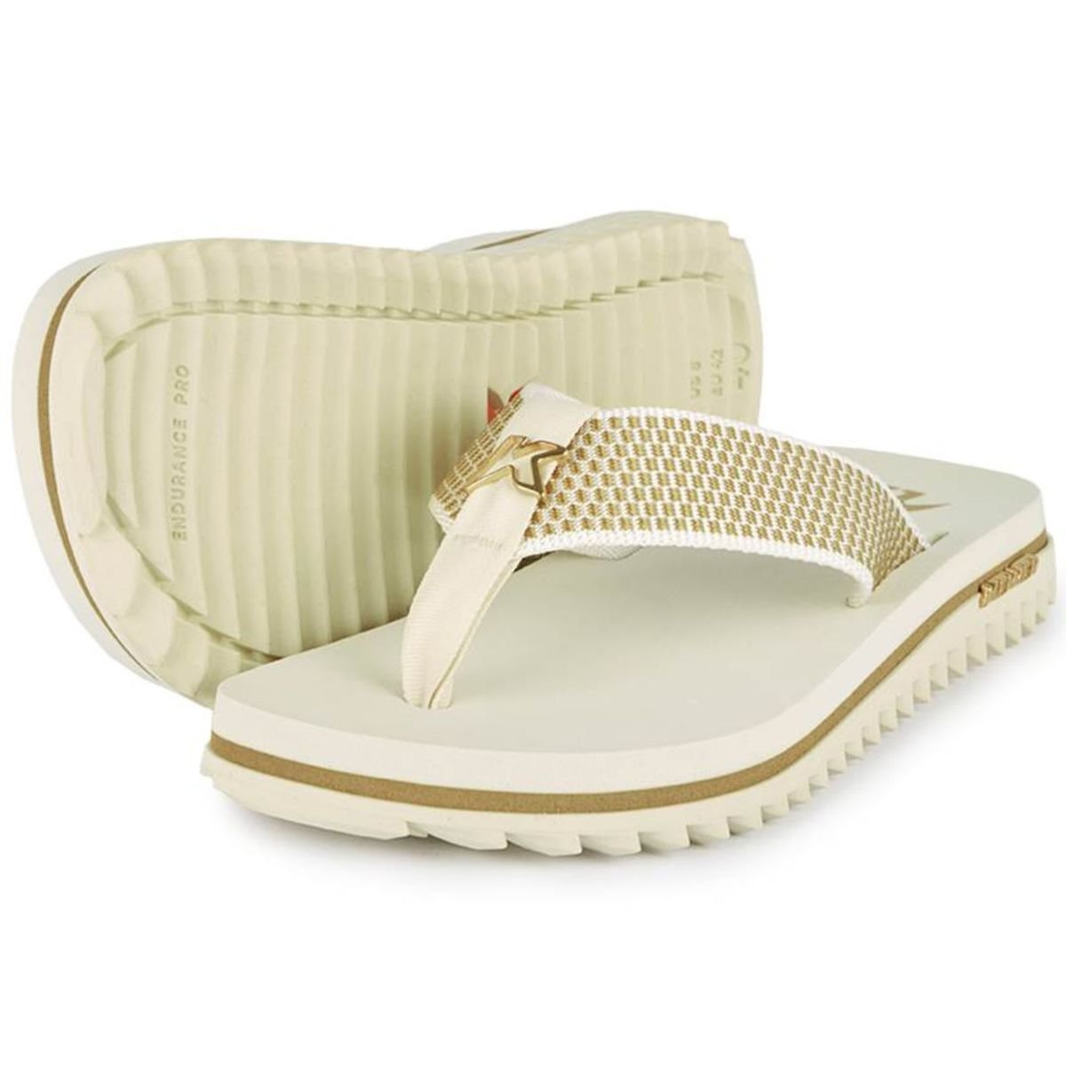 Sandália Kenner Kivah Dots L7 Masculino - Branco e Dourado