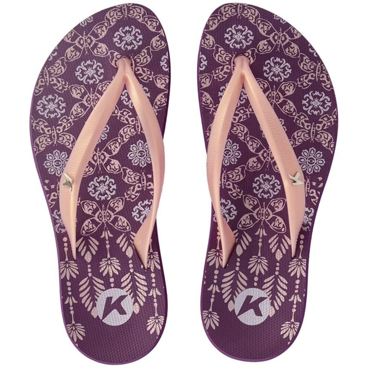 Chinelo Kenner Ibiza Aurora Feminino - Roxo e Rosa Rosa 3