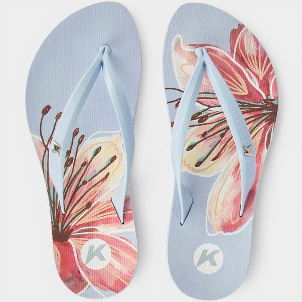 Chinelo Kenner Ibiza Ohalu Feminino - Azul e Rosa Azul 3