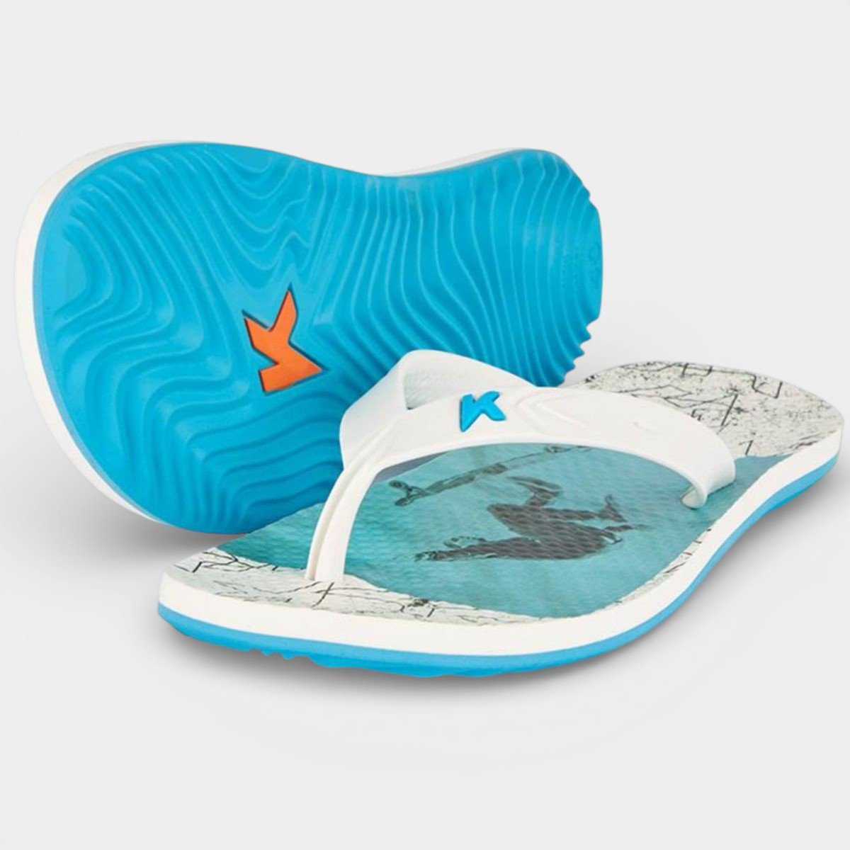 Chinelo Kenner Summer SK8 Masculino - Branco e Azul