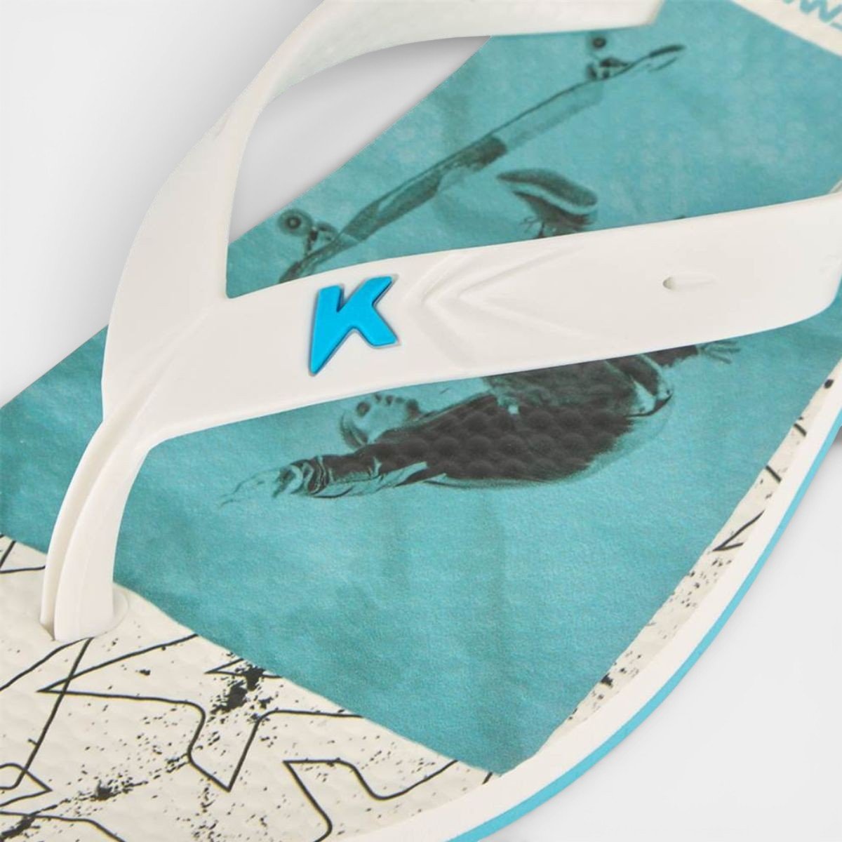Chinelo Kenner Summer SK8 Masculino - Branco e Azul Branco 4