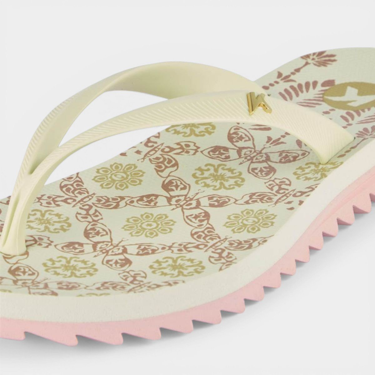 Chinelo Kenner Ibiza Aurora Feminino - Branco e Rosa Branco/Rosa 4