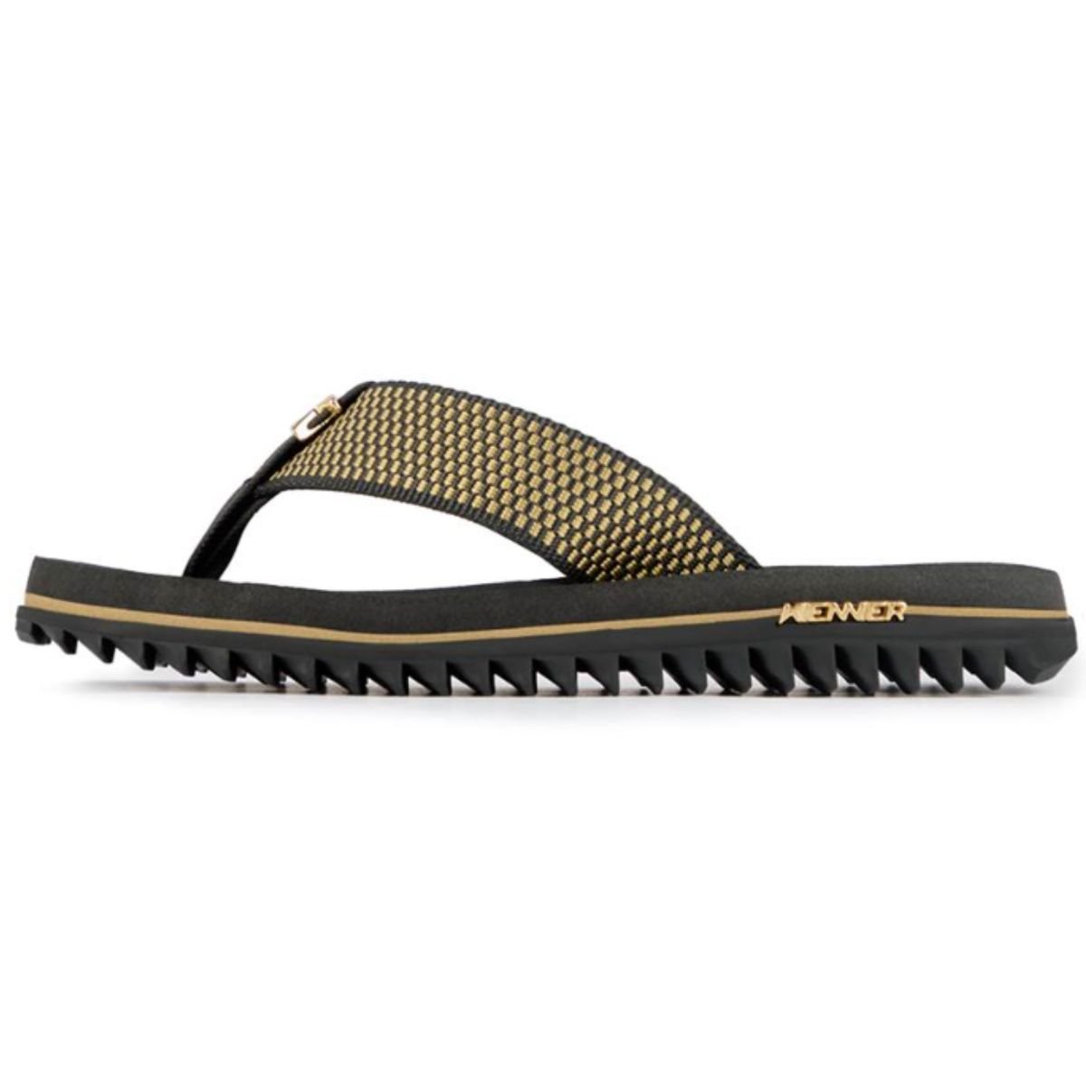 Sandália Kenner Kivah Dots L7 Masculino - Preto e Dourado Preto 2