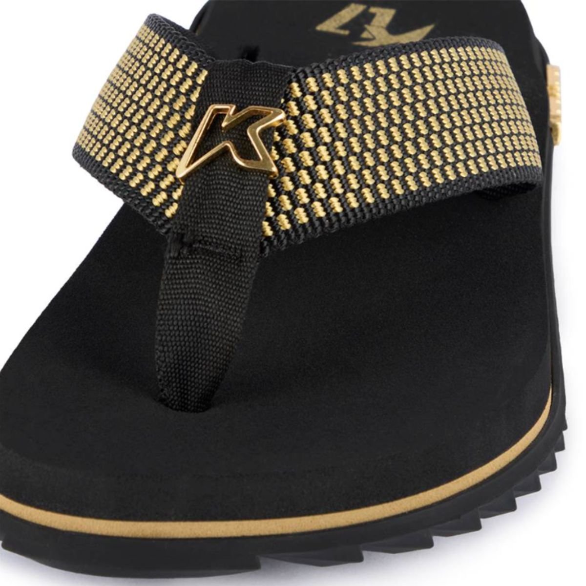 Sandália Kenner Kivah Dots L7 Masculino - Preto e Dourado Preto 3