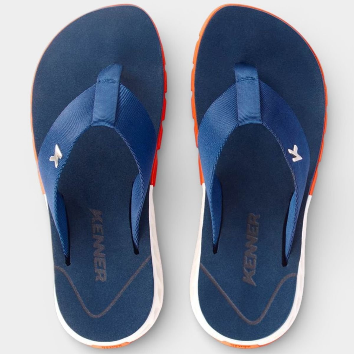 Chinelo Kenner Rakka U1 Masculino - Azul e Laranja Azul/Laranja 3