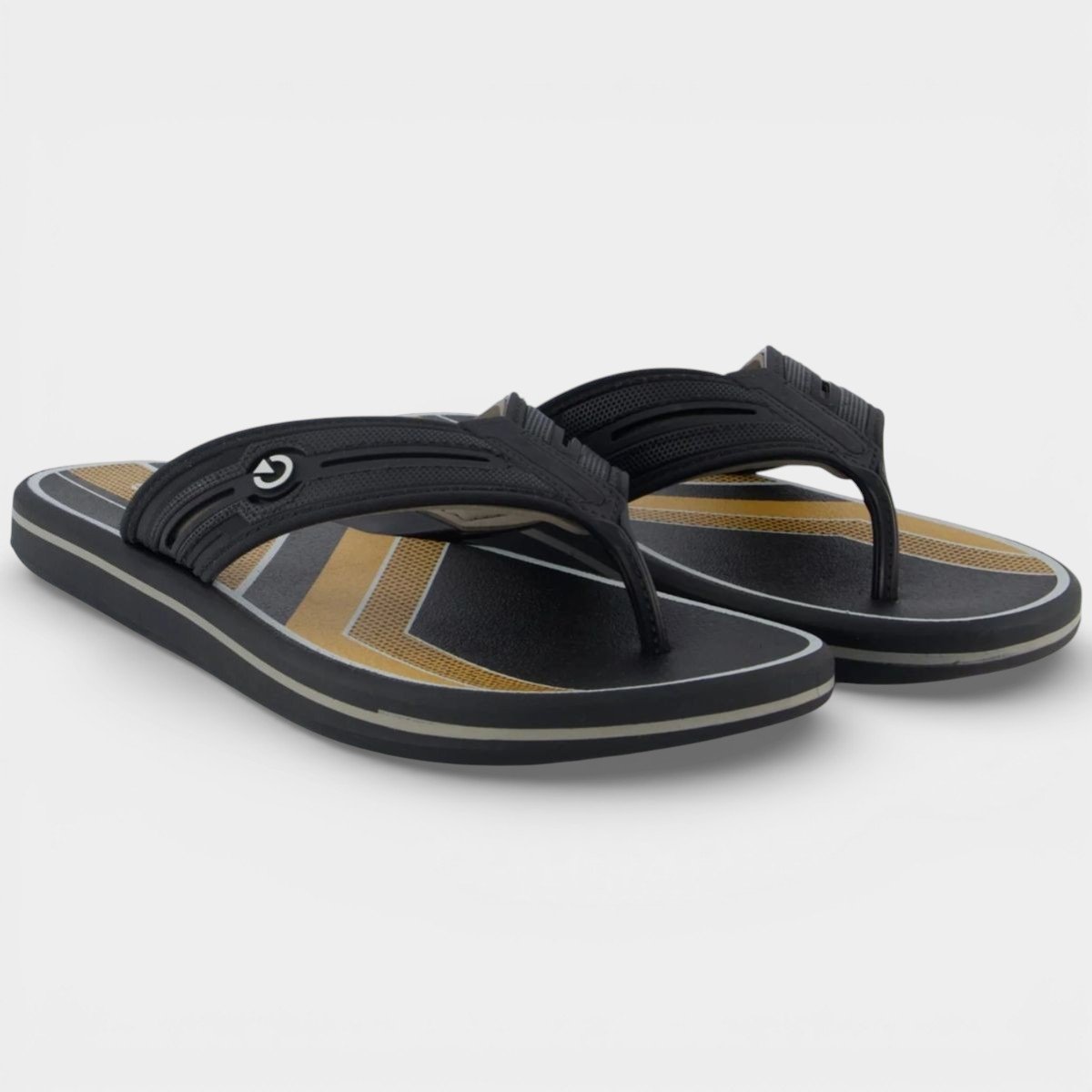 Chinelo Cartago Palermo II Masculino - Preto e Amarelo Preto/Amarelo 2