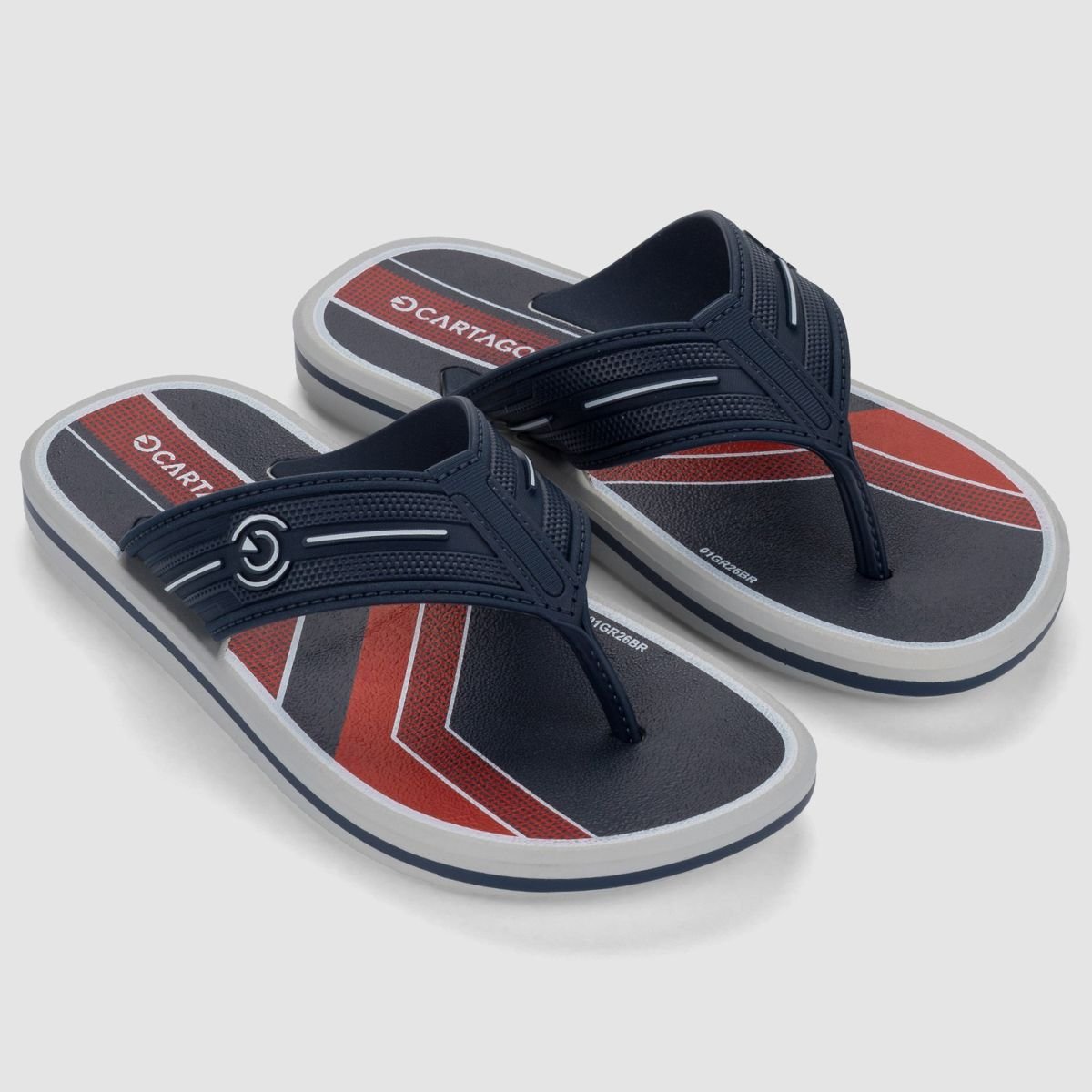 Chinelo Cartago Palermo II Masculino - Marinho e Vermelho Azul/Vermelho 2