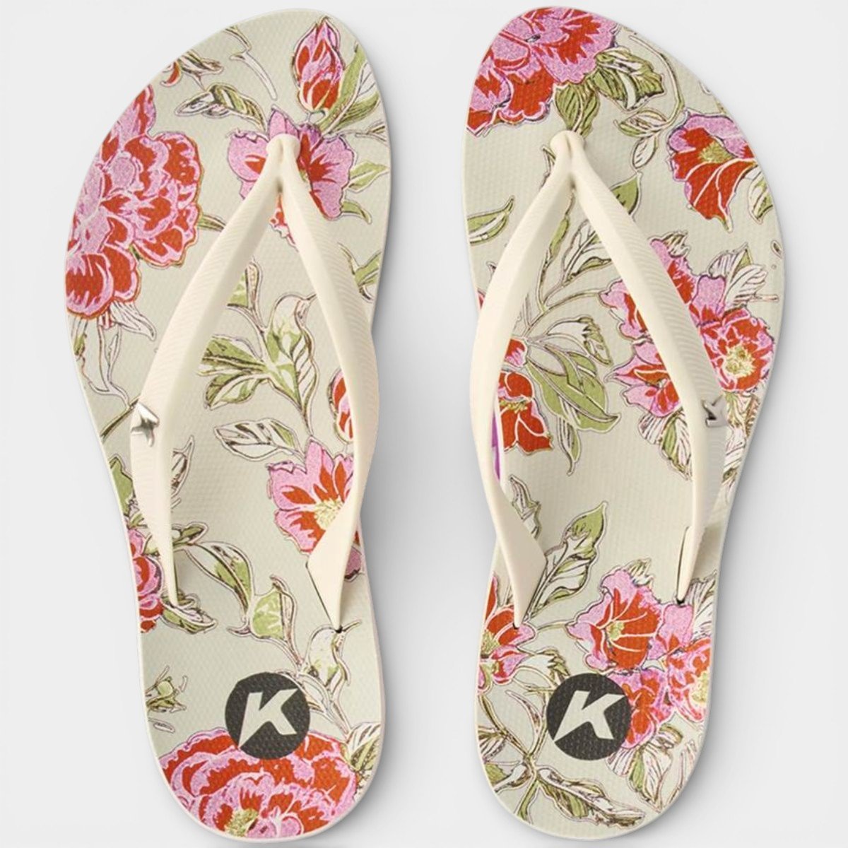 Chinelo Kenner Ibiza Oasis Feminino - Branco e Roxo Branco/Roxo 2