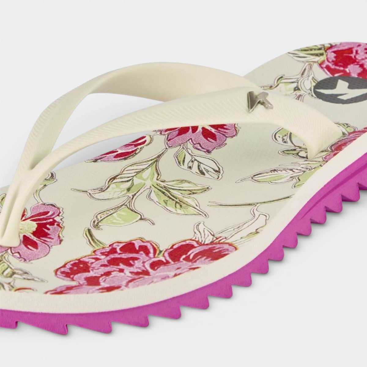 Chinelo Kenner Ibiza Oasis Feminino - Branco e Roxo Branco/Roxo 4