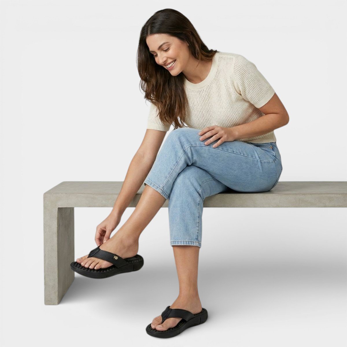 Chinelo Modare Floater Confort Flex Feminino - Preto Preto 6